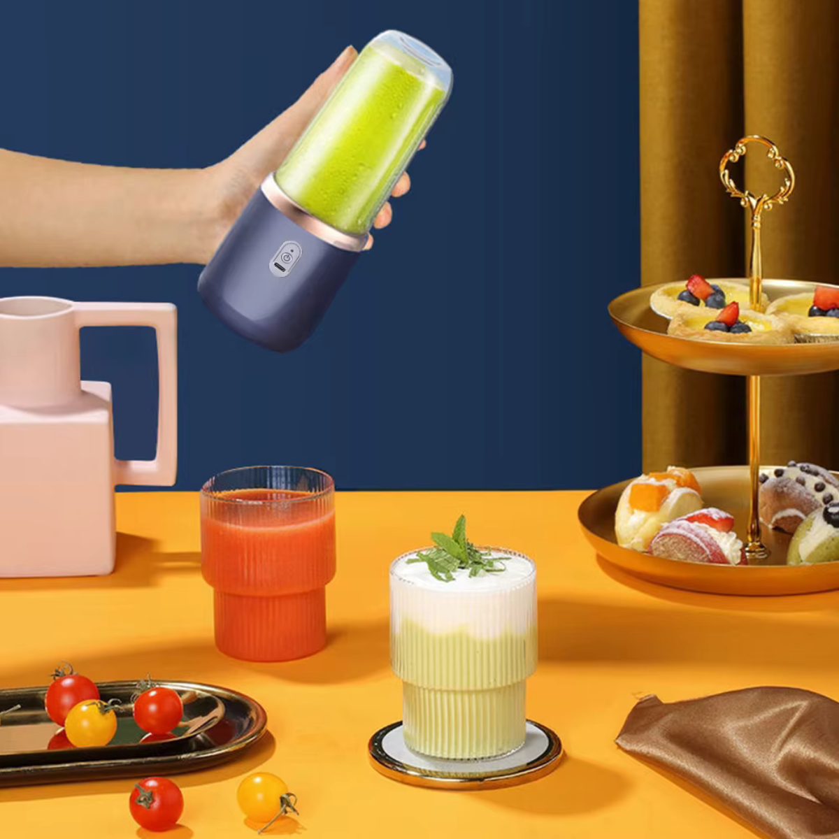 Mixeur portable à smoothie avec 2 gobelets