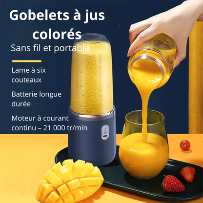 Mixeur portable à smoothie avec 2 gobelets
