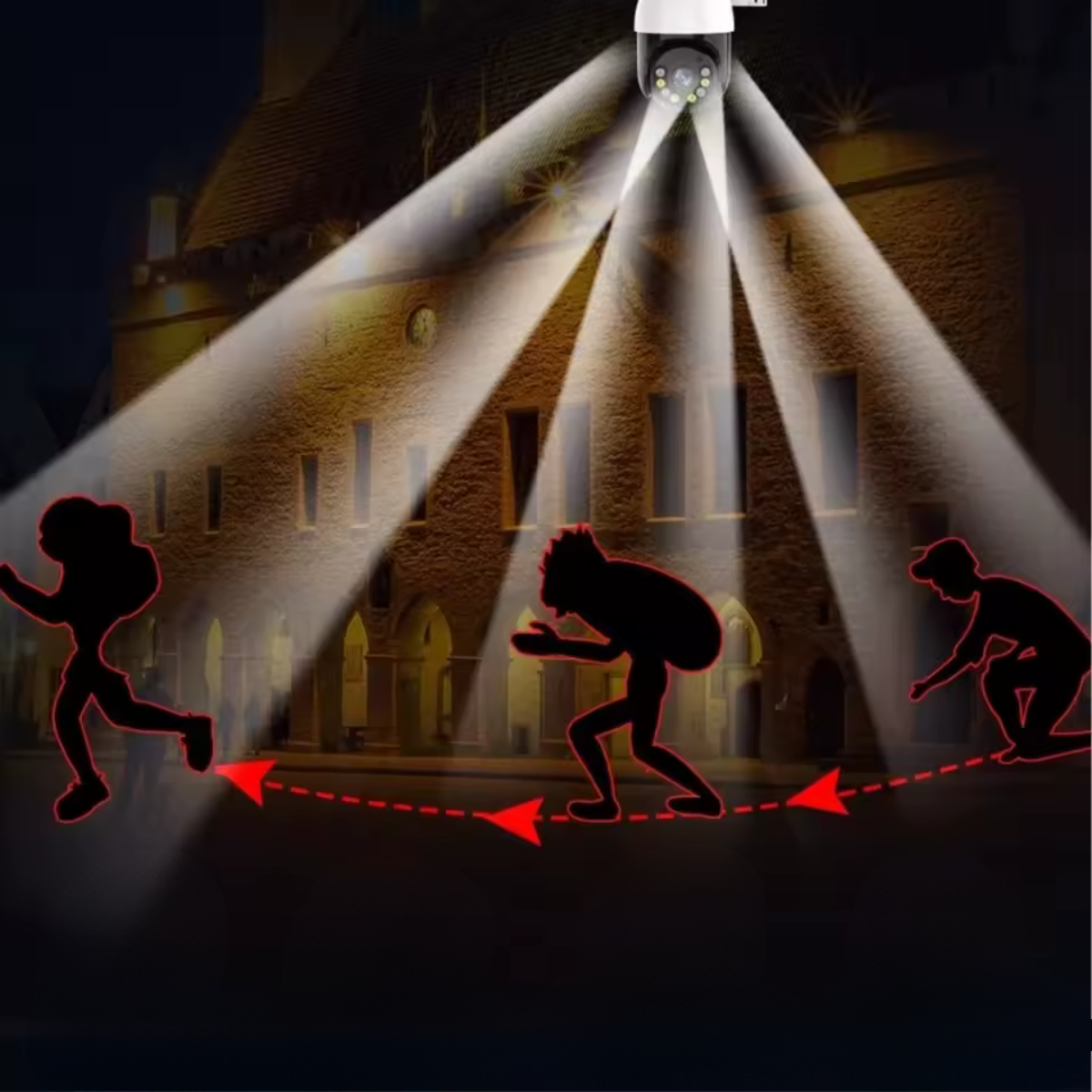 Caméra de surveillance Wi-Fi E27 à vision 360° PTZ