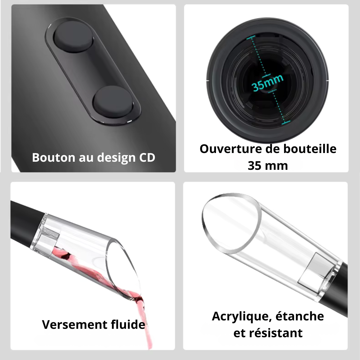 Coffret cadeau tire-bouchon électrique