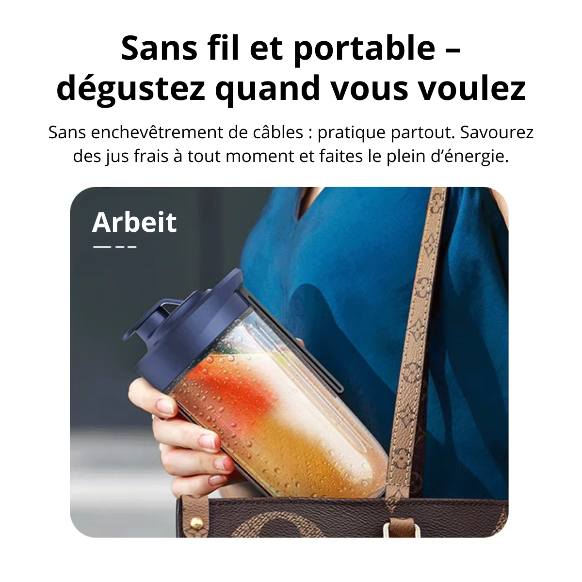 Mixeur portable à smoothie avec 2 gobelets